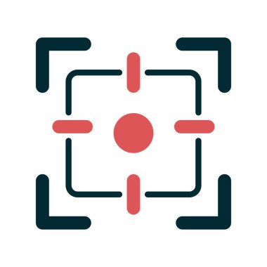 Kamera odak simgesi vektör illüstrasyon tasarımı 