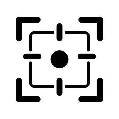 Kamera odak simgesi vektör illüstrasyon tasarımı 