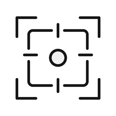 Kamera odak simgesi vektör illüstrasyon tasarımı 