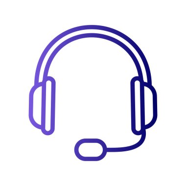 kulaklık simgesi, sembol vektör illüstrasyonu 