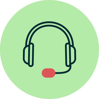 kulaklık simgesi, sembol vektör illüstrasyonu 