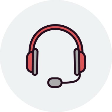 kulaklık simgesi, sembol vektör illüstrasyonu 