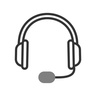 kulaklık simgesi, sembol vektör illüstrasyonu 