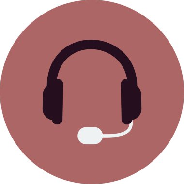 kulaklık simgesi, sembol vektör illüstrasyonu 