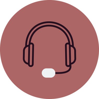 kulaklık simgesi, sembol vektör illüstrasyonu 