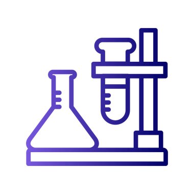 Laboratuvar testlerinin vektör çizimi, bilimsel simge biçimi