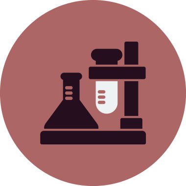 Laboratuvar testlerinin vektör çizimi, bilimsel simge biçimi