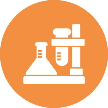 Laboratuvar testlerinin vektör çizimi, bilimsel simge biçimi