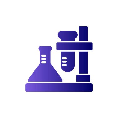 Laboratuvar testlerinin vektör çizimi, bilimsel simge biçimi