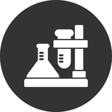 Laboratuvar testlerinin vektör çizimi, bilimsel simge biçimi