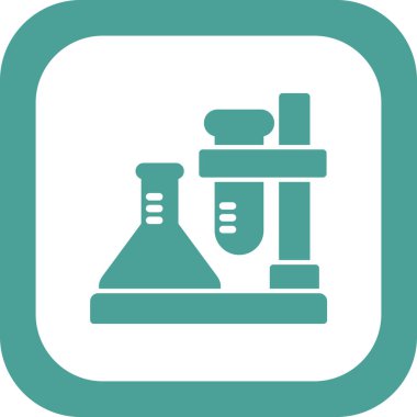 Laboratuvar testlerinin vektör çizimi, bilimsel simge biçimi