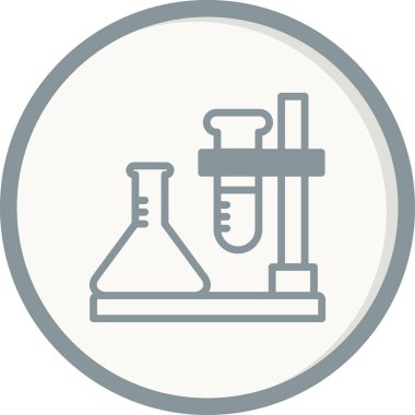 Laboratuvar testlerinin vektör çizimi, bilimsel simge biçimi