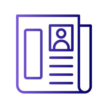 Gazete web simgesi basit illüstrasyon