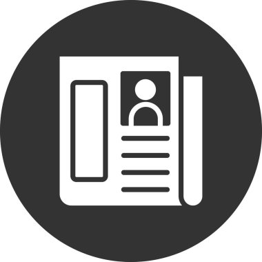 Gazete web simgesi basit illüstrasyon