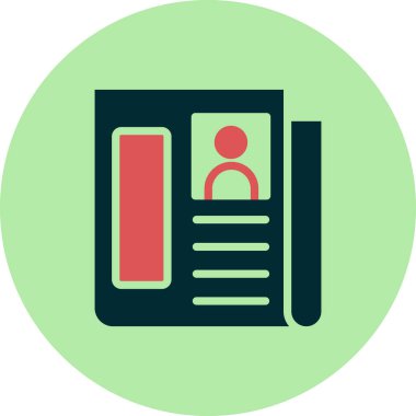 Gazete web simgesi basit illüstrasyon