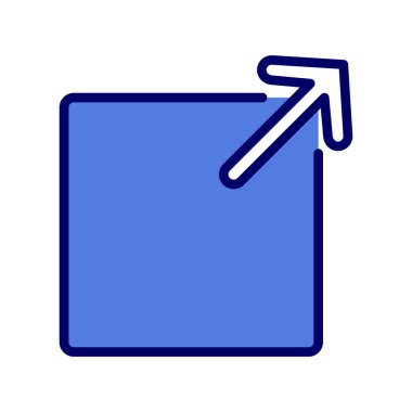 Dış simgenin vektör illüstrasyonu