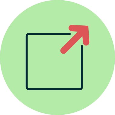 Dış simgenin vektör illüstrasyonu