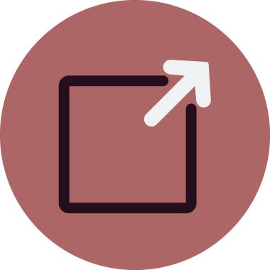 Dış simgenin vektör illüstrasyonu