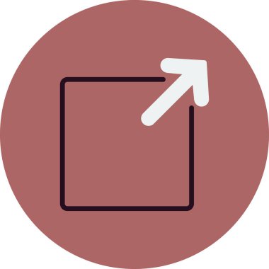 Dış simgenin vektör illüstrasyonu