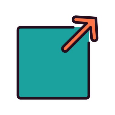 Dış simgenin vektör illüstrasyonu