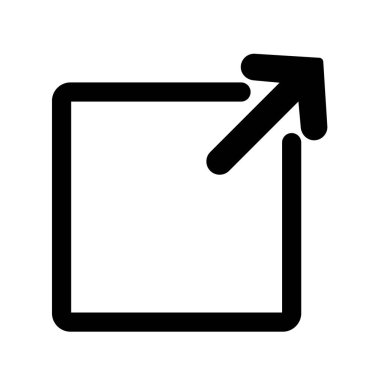 Dış simgenin vektör illüstrasyonu