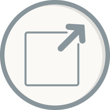 Dış simgenin vektör illüstrasyonu