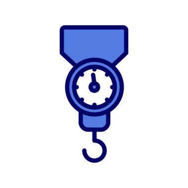  Çelik bahçe ikonu. Ağ için Steelyard vektör simgesinin basit illüstrasyonu 