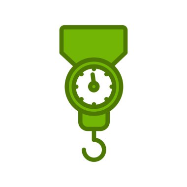  Çelik bahçe ikonu. Ağ için Steelyard vektör simgesinin basit illüstrasyonu 