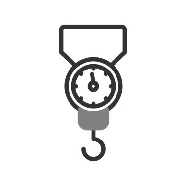  Çelik bahçe ikonu. Ağ için Steelyard vektör simgesinin basit illüstrasyonu 