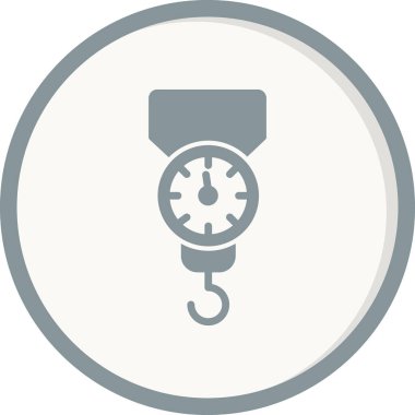  Çelik bahçe ikonu. Ağ için Steelyard vektör simgesinin basit illüstrasyonu 