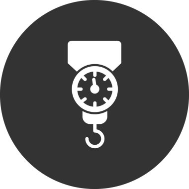  Çelik bahçe ikonu. Ağ için Steelyard vektör simgesinin basit illüstrasyonu 