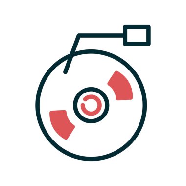 Vinil modern simgenin vektör illüstrasyonu