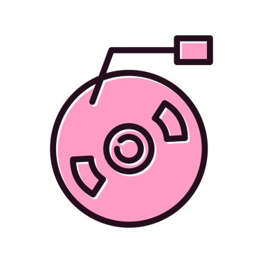 Vinil modern simgenin vektör illüstrasyonu