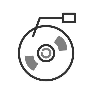 Vinil modern simgenin vektör illüstrasyonu