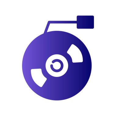 Vinil modern simgenin vektör illüstrasyonu