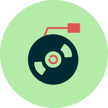 Vinil modern simgenin vektör illüstrasyonu