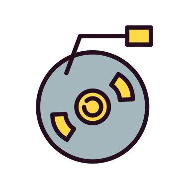 Vinil modern simgenin vektör illüstrasyonu