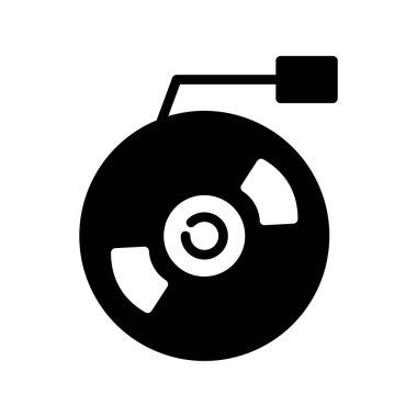 Vinil modern simgenin vektör illüstrasyonu