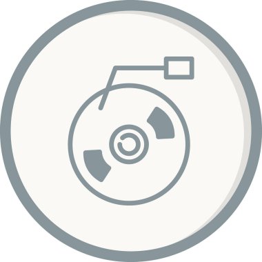 Vinil modern simgenin vektör illüstrasyonu