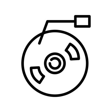 Vinil modern simgenin vektör illüstrasyonu