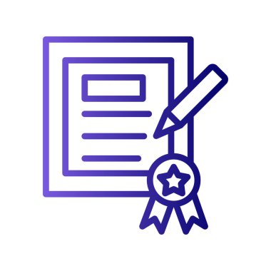 Kalem simgesi vektör tasarım ögesine sahip belge