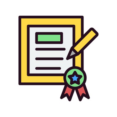 Kalem simgesi vektör tasarım ögesine sahip belge