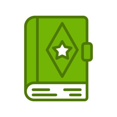 Kitap satırı simgesi, vektör çizim