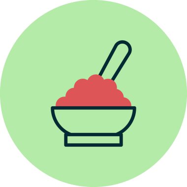 Mısır gevreği simgesi çizgi sembolü, vektör illüstrasyonu 