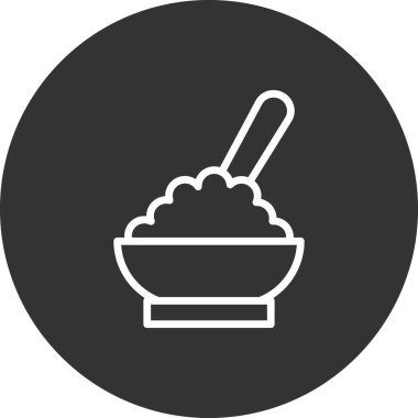 Mısır gevreği simgesi çizgi sembolü, vektör illüstrasyonu 