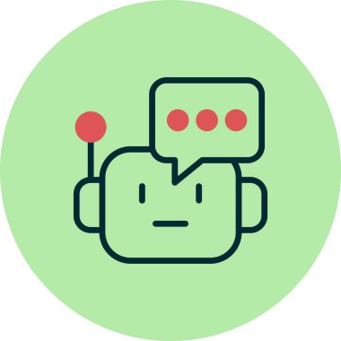 Chatbot simgesi vektör çizimi 