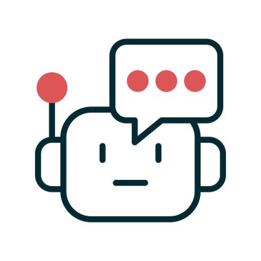 Chatbot simgesi vektör çizimi 