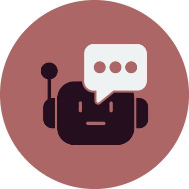 Chatbot simgesi vektör çizimi 