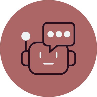 Chatbot simgesi vektör çizimi 