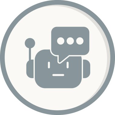 Chatbot simgesi vektör çizimi 